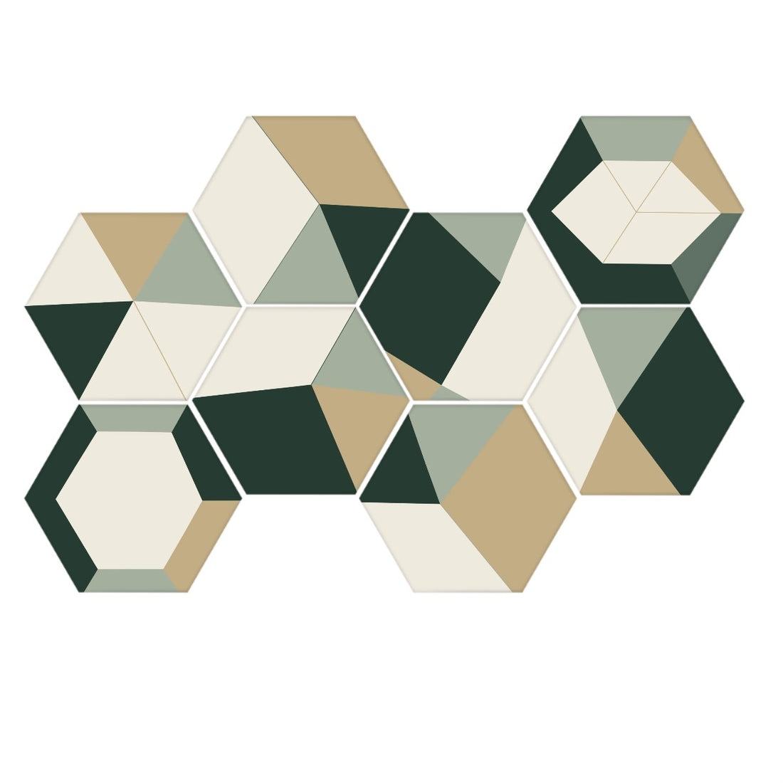 Maison Sourdine — Prisme — Mosaïque hexagonale